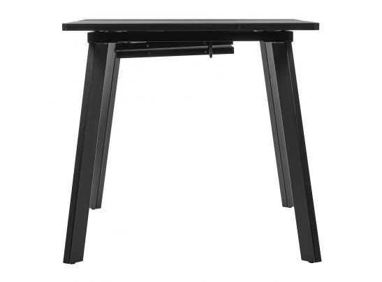 Стол Dublin раскладной 120-160х80х75 чёрный мрамор с чёрными ножками в Каменске-Уральском