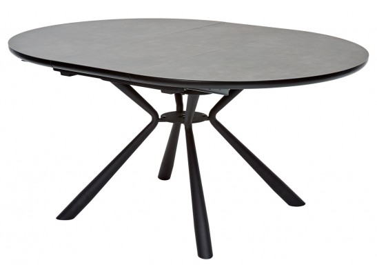 Стол TONDO раскладной 120-160х120х76см, темно-серый, испанская керамика в Каменске-Уральском