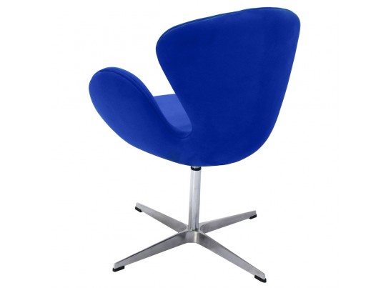 Кресло SWAN CHAIR синий, искусственная замша в Каменске-Уральском