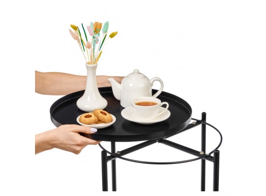 Кофейный столик Moon диам.45x51см, чёрный в Каменске-Уральском