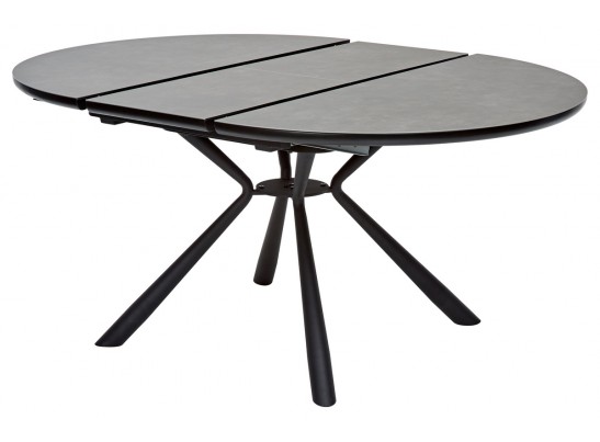 Стол TONDO раскладной 120-160х120х76см, темно-серый, испанская керамика в Каменске-Уральском