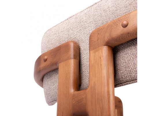 Стул Rich рогожка латте с ножками цвета орех в Каменске-Уральском