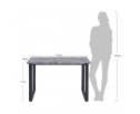 Стол Grey 120x80 серая лава в Каменске-Уральском