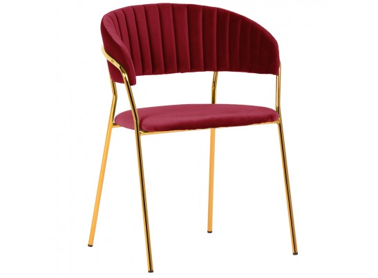 Комплект из 2-х стульев Turin винный с золотыми ножками в Каменске-Уральском