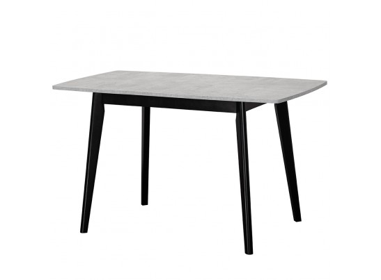 Стол Oslo 100-130 x 80см, Бетон Лайт, чёрный в Каменске-Уральском