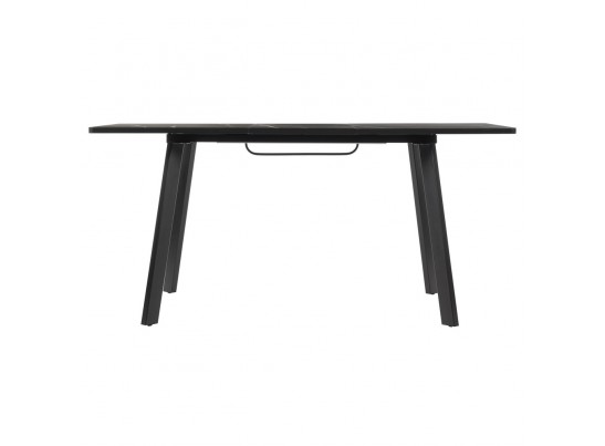 Стол Dublin раскладной 120-160х80х75 чёрный мрамор с чёрными ножками в Каменске-Уральском