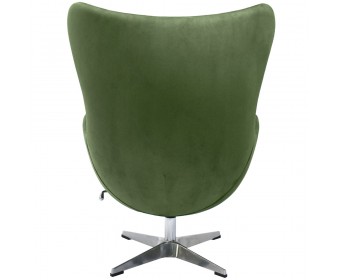 Кресло EGG CHAIR зеленый, искусственная замша