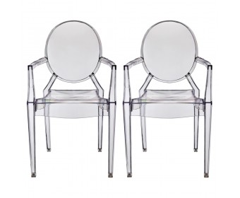 Комплект из 2-х стульев Louis Ghost прозрачный