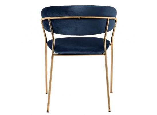 Комплект из 2-х стульев Turin синий с золотыми ножками в Каменске-Уральском