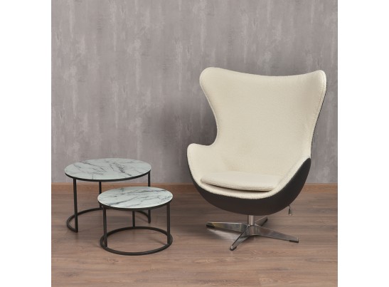 Кресло EGG STYLE CHAIR черный, экокожа в Каменске-Уральском