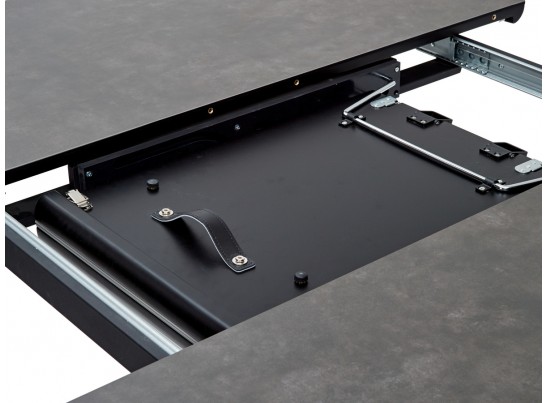 Стол TONDO раскладной 120-160х120х76см, темно-серый, испанская керамика в Каменске-Уральском