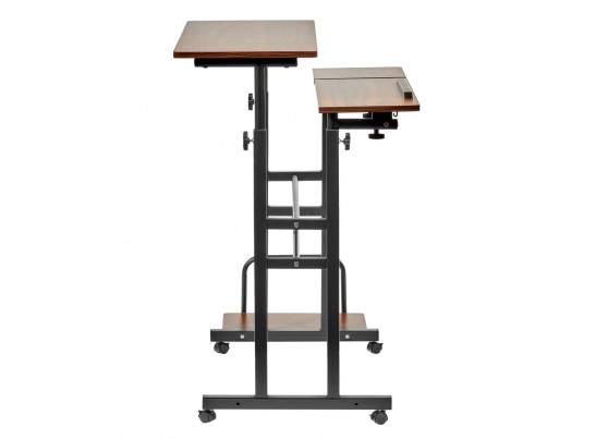 Стол многофункциональный Shuttle 80х58х80-130см, темное дерево, чёрный в Каменске-Уральском