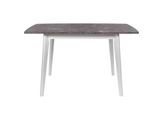 Стол Oslo раскладной 100-130x80x76см, Мрамор Сиена, белый в Каменске-Уральском