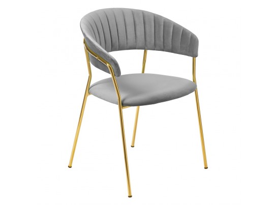 Комплект из 2-х стульев Turin серый с золотыми ножками в Каменске-Уральском