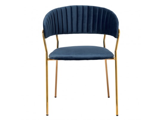 Комплект из 2-х стульев Turin синий с золотыми ножками в Каменске-Уральском