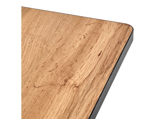 Стол Dublin раскладной 120-160х80х75 Дуб Вотан с чёрными ножками в Каменске-Уральском