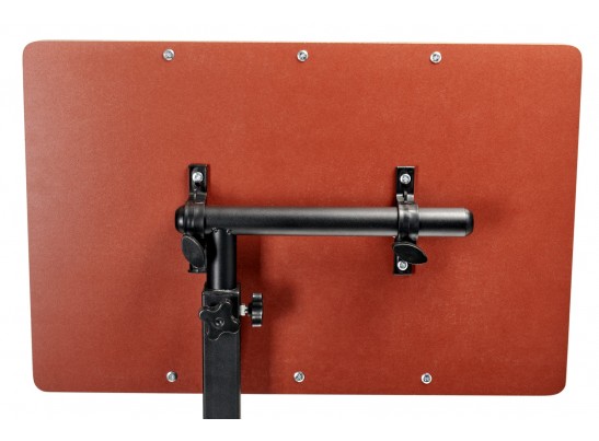 Стол многофункциональный на колёсах, 60x40 см, «РОЛЛИНГ»1 ножка, регул.высота, наклон столешницы, ограничит., мдф, металл, св.дерево, черный в Каменске-Уральском