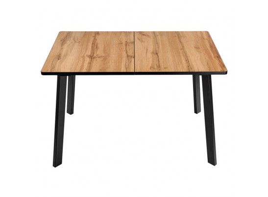 Стол Dublin раскладной 120-160х80х75 Дуб Вотан с чёрными ножками в Каменске-Уральском