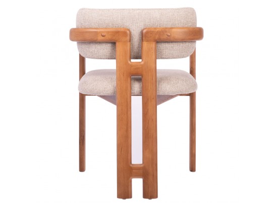 Стул Rich рогожка латте с ножками цвета орех в Каменске-Уральском