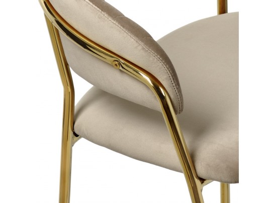 Стул полубарный Turin латте с золотыми ножками в Каменске-Уральском