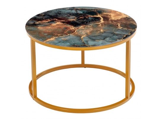 Набор кофейных столиков Tango космический с ножками матовое золото, 2шт в Каменске-Уральском