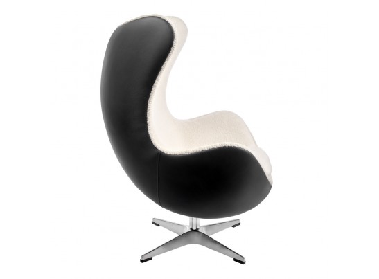 Кресло EGG STYLE CHAIR черный, экокожа в Каменске-Уральском