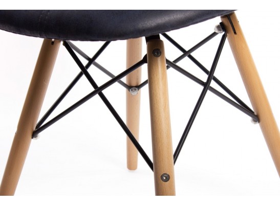 Стул Eames DSW leather черный в Каменске-Уральском