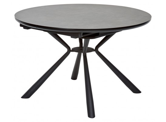 Стол TONDO раскладной 120-160х120х76см, темно-серый, испанская керамика в Каменске-Уральском