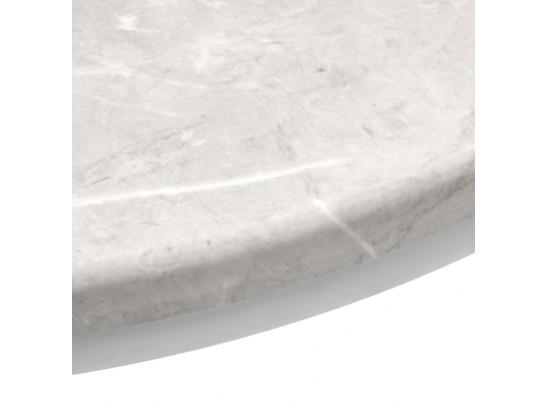 Набор кофейных столиков Tango бежевый мрамор с белыми ножками, 2шт в Каменске-Уральском