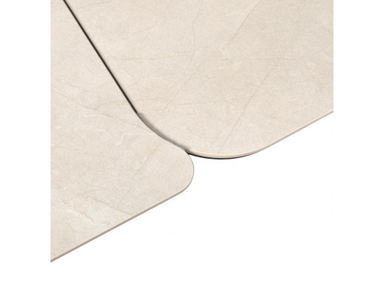 Стол Vito раскладной 120-184x80x75см, керамогранит бежевый, чёрный в Каменске-Уральском