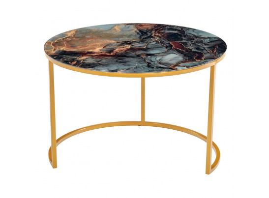 Набор кофейных столиков Tango космический с ножками матовое золото, 2шт в Каменске-Уральском