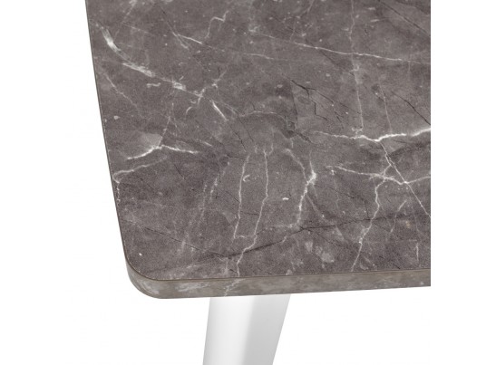 Стол Oslo раскладной 100-130x80x76см, Мрамор Сиена, белый в Каменске-Уральском