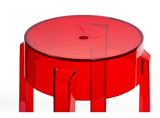 Стул барный Charles Ghost красный в Каменске-Уральском