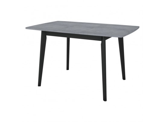 Стол Oslo раскладной 100-130x80x76см, Бетон Портленд, чёрный в Каменске-Уральском