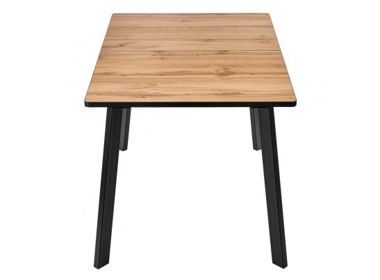 Стол Dublin раскладной 120-160х80х75 Дуб Вотан с чёрными ножками в Каменске-Уральском