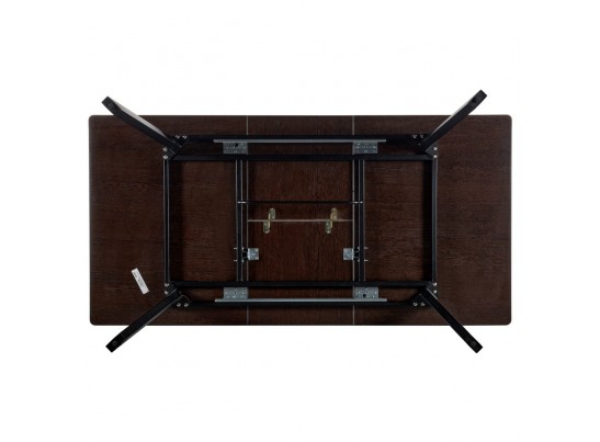 Стол Dublin раскладной 120-160х80х75 чёрный мрамор с чёрными ножками в Каменске-Уральском