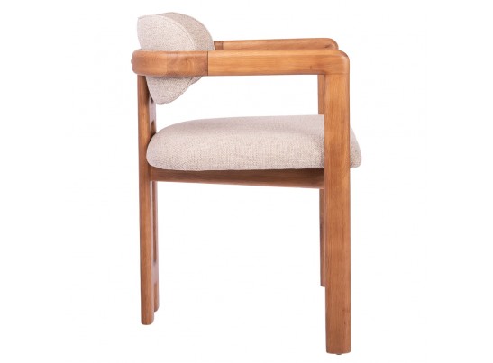 Стул Rich рогожка латте с ножками цвета орех в Каменске-Уральском