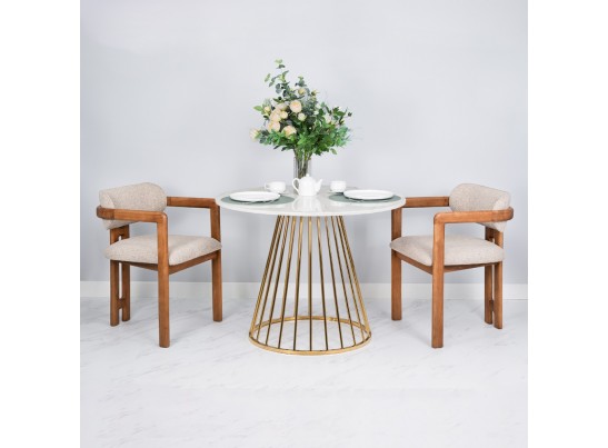 Стул Rich рогожка латте с ножками цвета орех в Каменске-Уральском