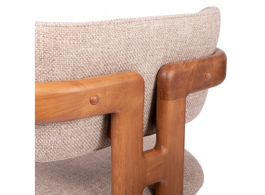 Стул Rich рогожка латте с ножками цвета орех в Каменске-Уральском