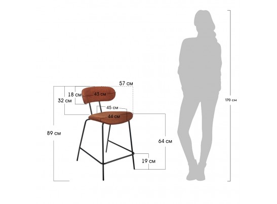 Стул полубарный Ant букле латте в Каменске-Уральском