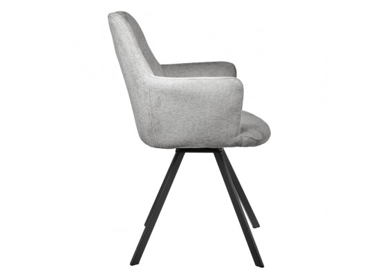 Комплект из 2-х стульев Grant серый шенилл на поворотном механизме в Каменске-Уральском