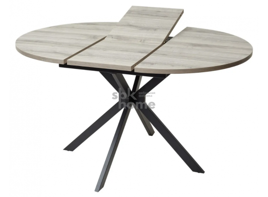 Стол D110-145 Дуб Шерман серый/каркас черный, ВЕГА, УТ-00004499 в Каменске-Уральском