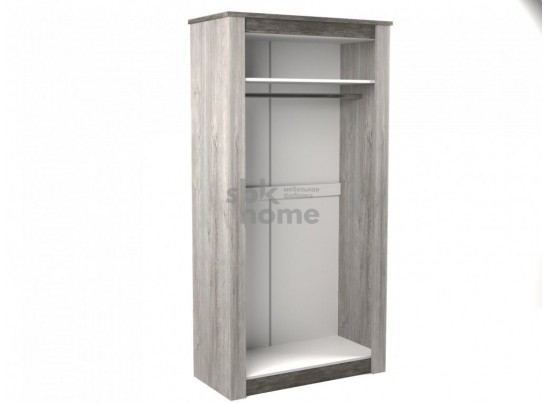 Шкаф 2-х дверный 2194, Денвер (1122*538*2194) Риббек серый, 11710 в Каменске-Уральском