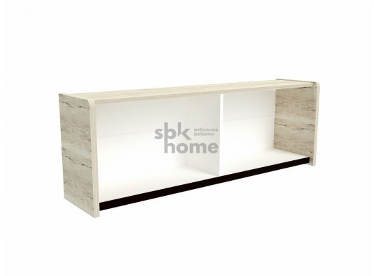 Шкаф-полка М-5 навесная, Мале (1244*279*427) Дуб галифакс белый, 31204 в Каменске-Уральском