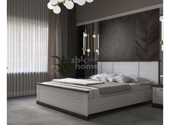 Кровать 1800, Кантри (2080*2095*1008) Сосна Андрерсен/Орех Риббек темный, 11405 в Каменске-Уральском