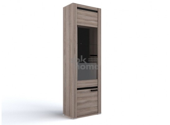 Шкаф Б-2 со стеклом, Бруна (650*384*2102) Ясень Таормино, 30702 в Каменске-Уральском