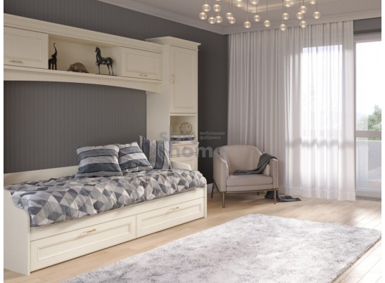 Кровать с ящиками, Сиена (2042*952*630) Береза бежевая, 12323 в Каменске-Уральском