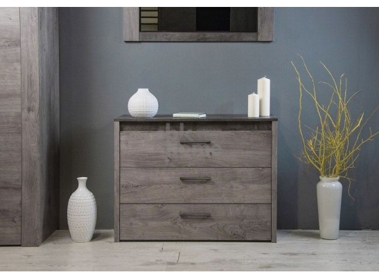 Комод малый NEW, Денвер (970*435*750) Риббек серый, 11718 в Каменске-Уральском