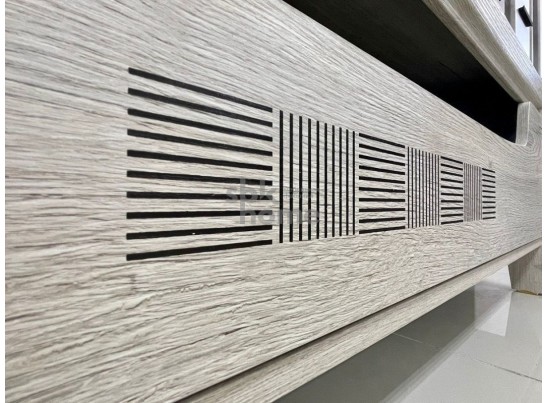 Тумба М-7 под ТВ, Мале (1244*530*455) Дуб галифакс белый, 31203 в Каменске-Уральском