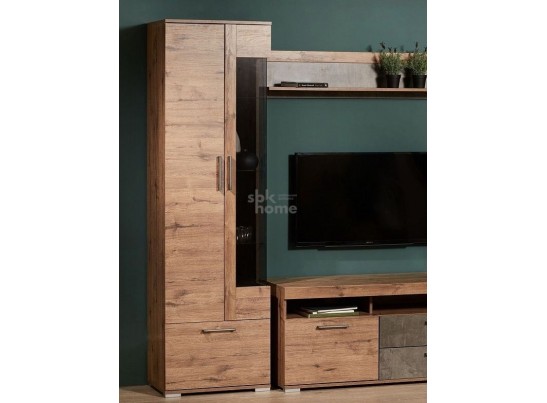 Пенал Д-3л со стеклом левый, Денвер (600*377*2020) Дуб Веллингтон, 31405 в Каменске-Уральском